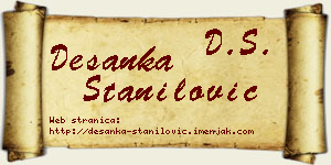 Desanka Stanilović vizit kartica